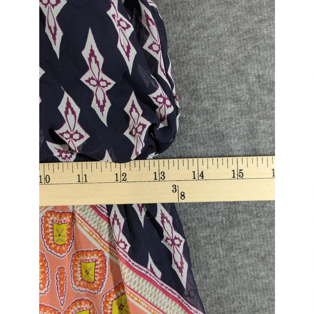 Sweet‎ Storm Women's Sleeveless Paisley Blue Pink Long Dress Maxi Size L